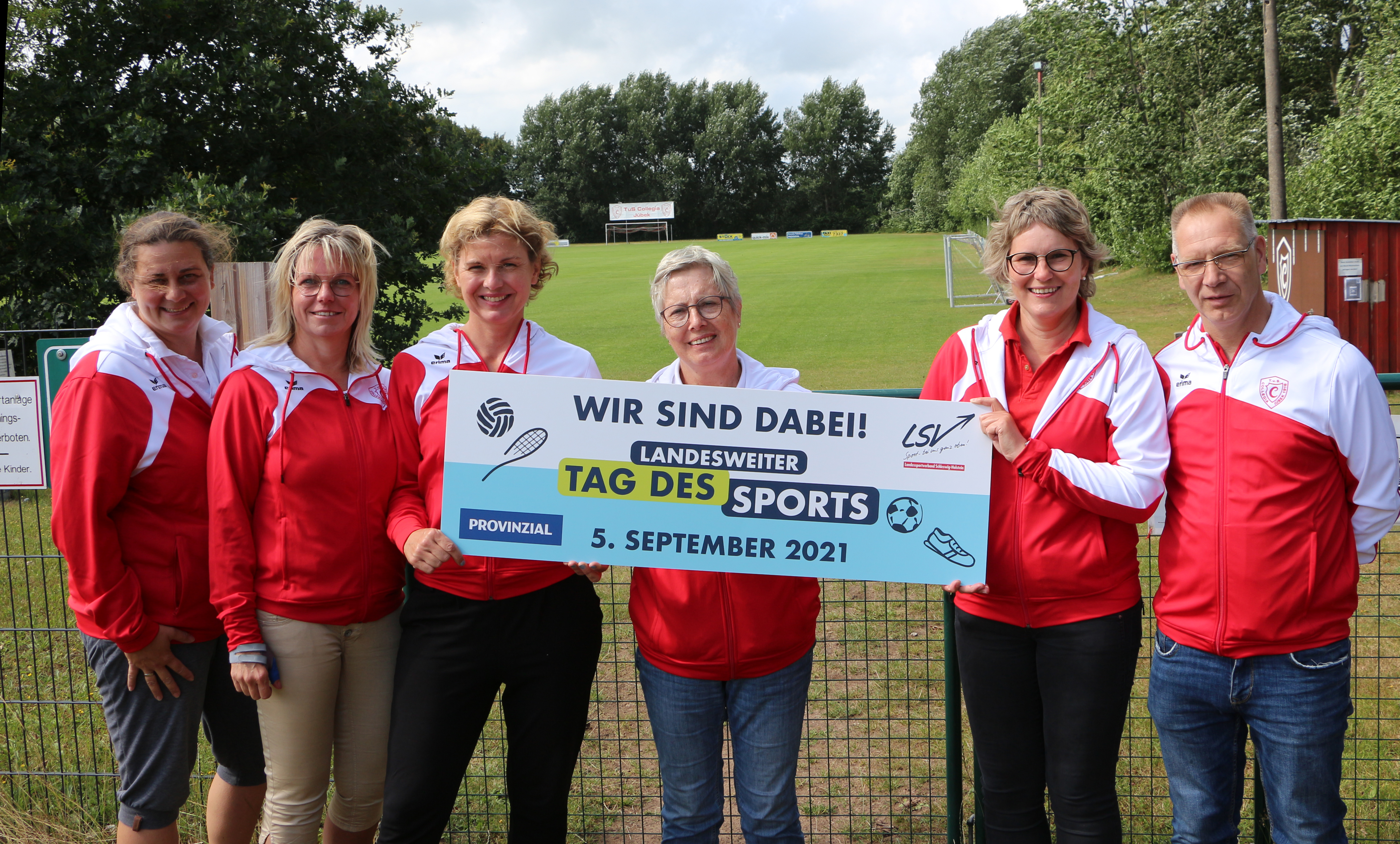 Orga-Team des TuS Collegia Jübeks freut sich auf den Tag des Sports! Orga-Team des TuS Collegia Jübeks freut sich auf den Tag des Sports!