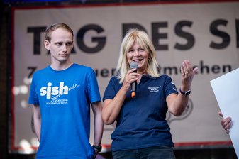 Barbara Ostmeier beim Tag des Sports